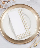 Saro Lifestyle Scalloped Edge Napkin Set of 4, 20"x20"