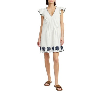 En Saison Women's Dawson Embroidered Mini Dress