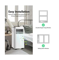 Slickblue 8000 Btu 3-in-1 Portable Air Conditioner with Remote Control-White