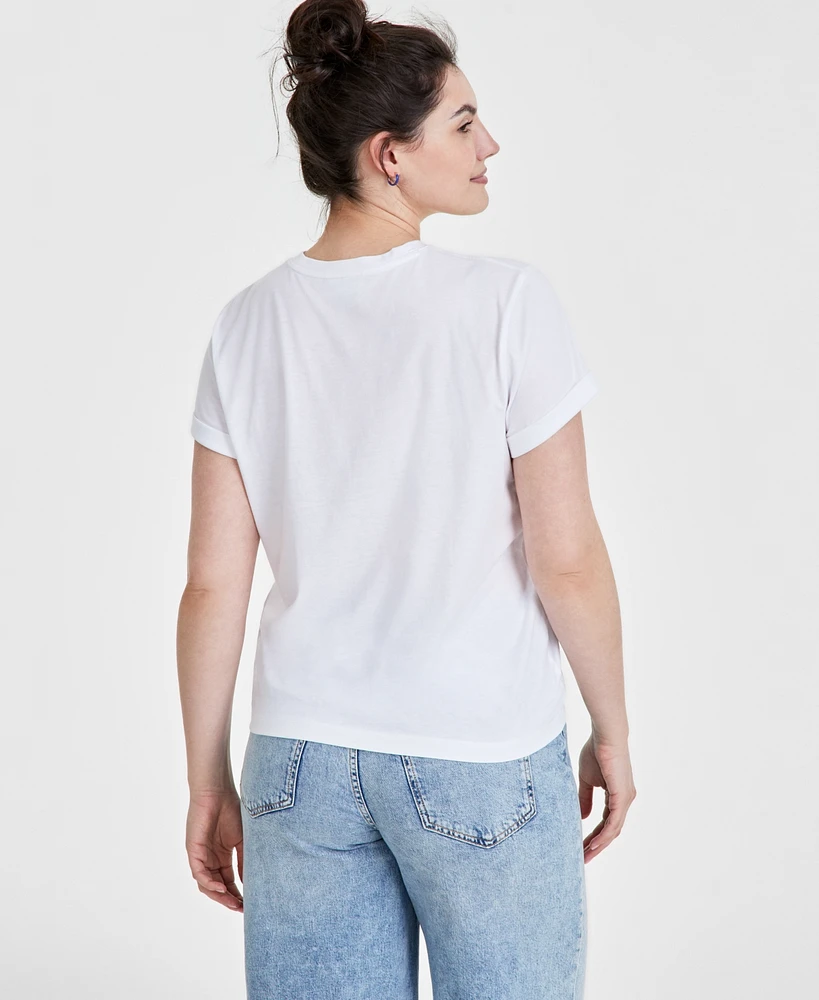 On 34th Women's Crewneck Graphic T-Shirt, Created for Macy's