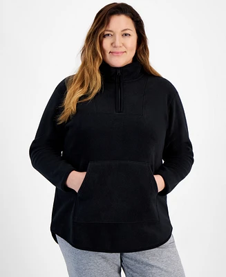 Style & Co Plus Quarter-Zip Long-Sleeve Sweater, Created for Macy's