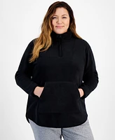 Style & Co Plus Quarter-Zip Long-Sleeve Sweater, Created for Macy's