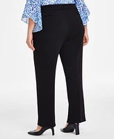 Kasper Plus High Rise Wide Leg Pants