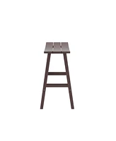 WestinTrends Outdoor Patio Adirondack Bar Height Stool Saddle Seat Chair Set of 2