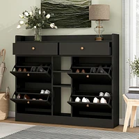 4-Drawer Shoe Cabinet for Entrance Hallway