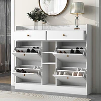 4-Drawer Shoe Cabinet for Entrance Hallway
