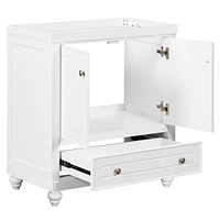 30" Bathroom Vanity Base Cabinet, Doors & Drawer