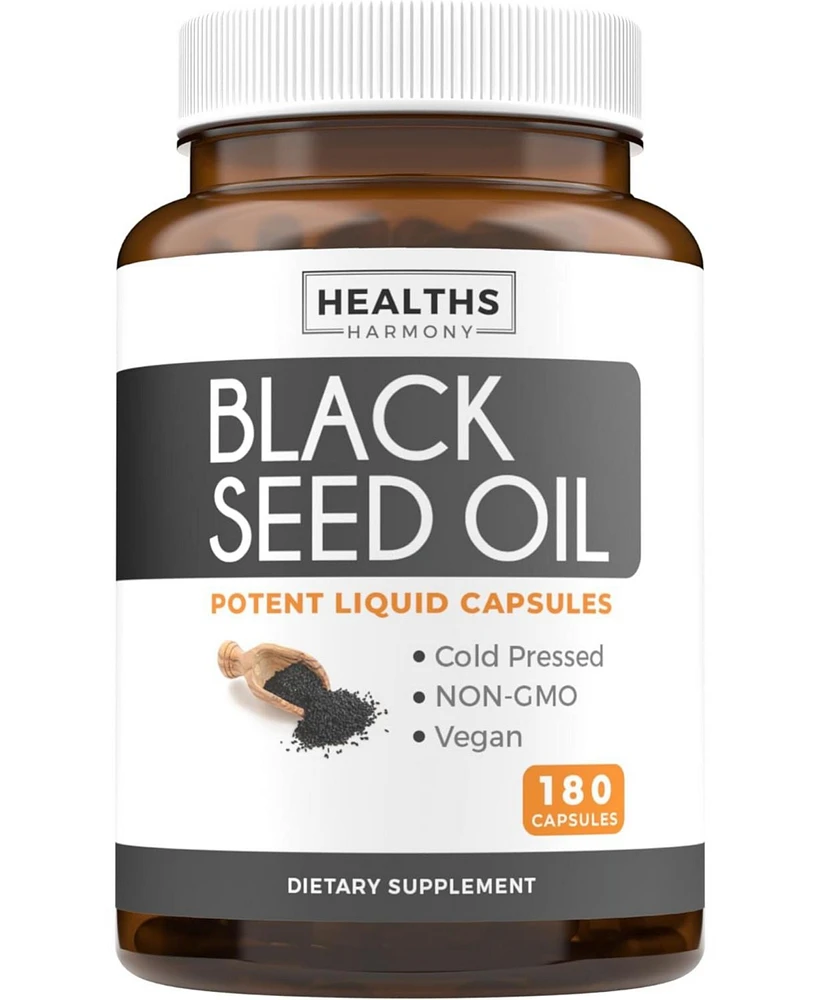 Healths Harmony Black Seed Oil Softgels, 60 ct