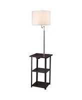 Simplie Fun 58" Squared Sofa Side Shelves Table Lamp with Power Station (1.14/14.96)