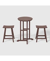 WestinTrends Outdoor Patio Counter Height Bar Stools Bistro Table Set