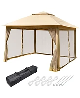 Yescom 11x11ft Pop-Up Gazebo Tent with Mesh Sidewall Canopy Shelter Outdoor Home Patio