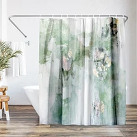 71x74 Abstract Shower Curtain - Leaf It Alone by Christine Olmstead