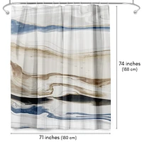 71x74 Abstract Shower Curtain - Synthesis by Pi Creative Art