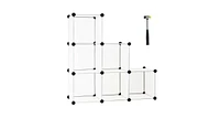 Slickblue 6 Cube Plastic Storage Organizer -White