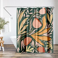 Americanflat 71x74 Floral Shower Curtain - Floral Series by Lunette by Parul