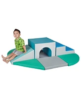 ECR4Kids SoftZone Lincoln Tunnel Climber, Earthtone, 9-Piece