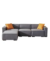 Simplie Fun Modular Sofa L Shaped With Convertible Ottoman Chaise