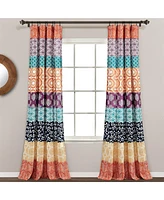 Lush Decor Bohemian Stripe Window Curtain Panels