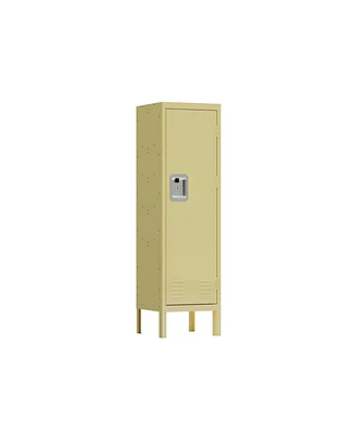 Simplie Fun Retro Style Metal Locker Cabinet - Yellow