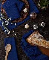 Design Imports Cotton Kitchen Collection Dishtowel Set, 18x26", Blue, 6 Piece