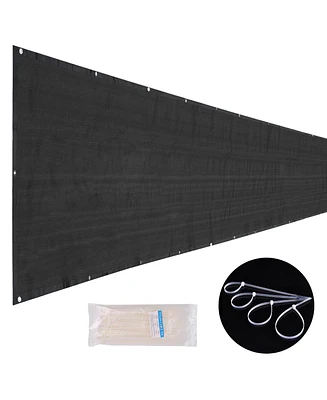 Yescom 25x4ft Mesh Privacy Fence Screen Netting Windscreen 180 gsm Hdpe Fabric Slat Fencing Sunshade Cover Balcony
