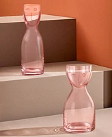 Nude Glass Short Dusty Rose Mr. and Mrs. Night Set