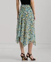 Lauren Ralph Lauren Women's Floral Handkerchief Midi Skirt