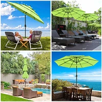 Yescom 10 Ft 3 Tier Patio Umbrella with Crank Handle Push to Tilt Yard Outdoor