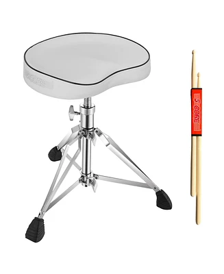 5 Core Drum Throne Height Adjustable Heavy Duty Guitar Stool Comfortable Drummer Chair Ds Ch Wh Sdl Hd