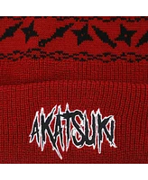 Naruto Men's Akatsuki Symbol Adult Ribbed Beanie