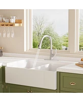 Mondawe 360° Swiveling Kitchen Fucets with Pull Down Spray Kitchen Sink Faucet