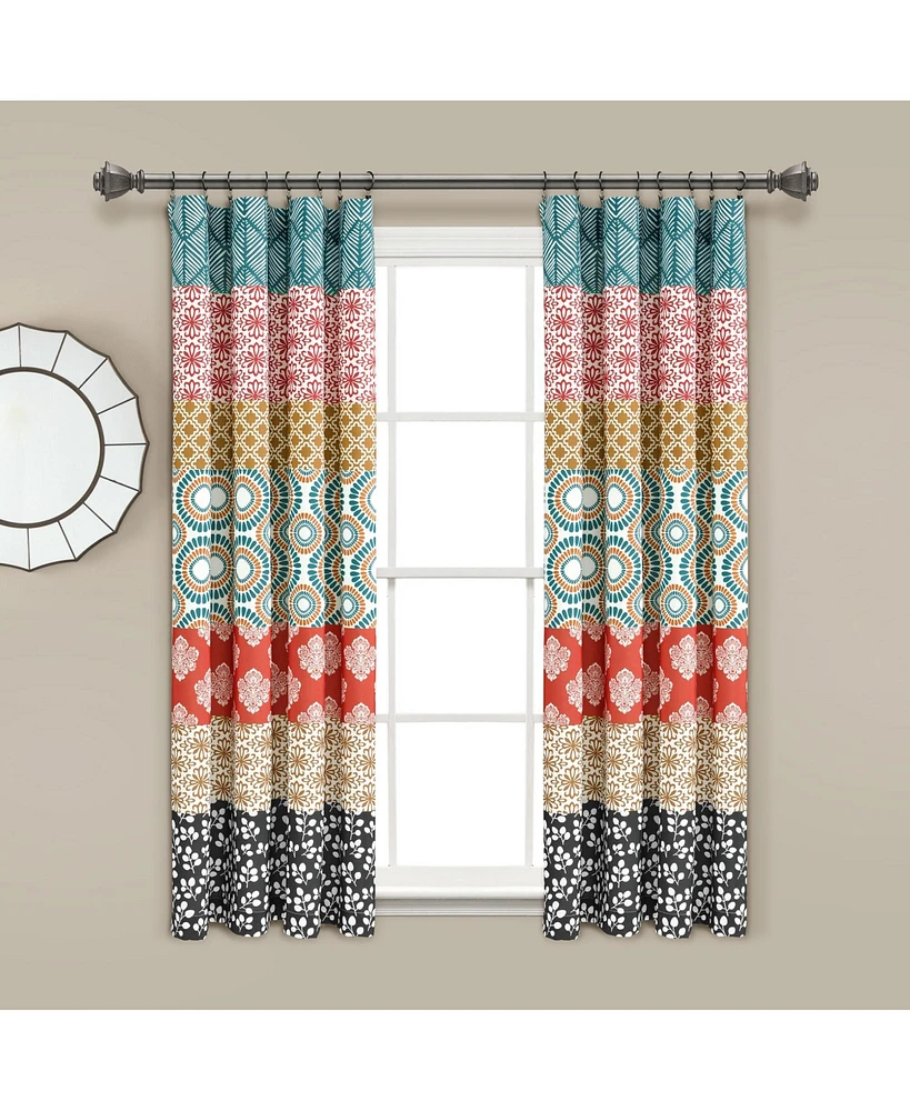 Lush Decor Bohemian Stripe Window Curtain Panels