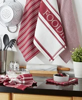 Design Imports Everyday Collection Foodie Kitchen Set, Dishtowel Dishcloth, Barn Red, 5 Piece