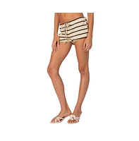 Edikted Women's Kathy Striped Shorts