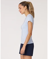 Rebody Active Women's Essentials Fitted Short Sleeve Top For Women