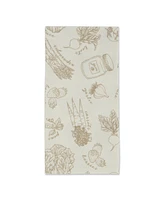 Design Imports Fridge Liner Collection Non-Adhesive, Cut to Fit, 12x24", Cream Market, 6 Piece