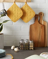 Design Imports Basic Kitchen Collection, Quilted Terry, Honey Gold, Potholder