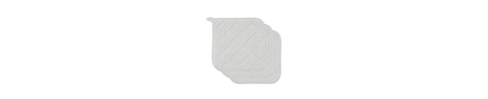 Design Imports Basic Kitchen Collection, Quilted Terry, White, Potholder