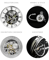 Stuhrling Vintage Hand-wind 47mm Skeleton Pocket Watch