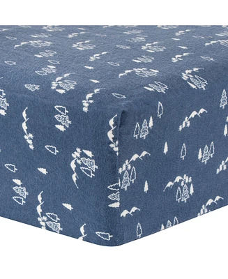 Trend Lab Mountains Deluxe Flannel Fitted Crib Sheet by