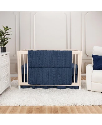Trend Lab Simply Navy 3 Piece Crib Bedding Set