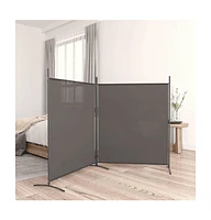 vidaXL 2-Panel Room Divider Anthracite 137"x70.9" Fabric