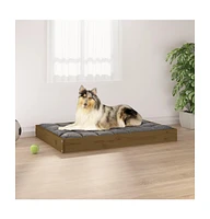 vidaXL Dog Bed Honey Brown 36"x25.2"x3.5" Solid Wood Pine