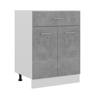 vidaXL Drawer Bottom Cabinet Concrete Gray 23.6"x18.1"x32.1" Engineered Wood