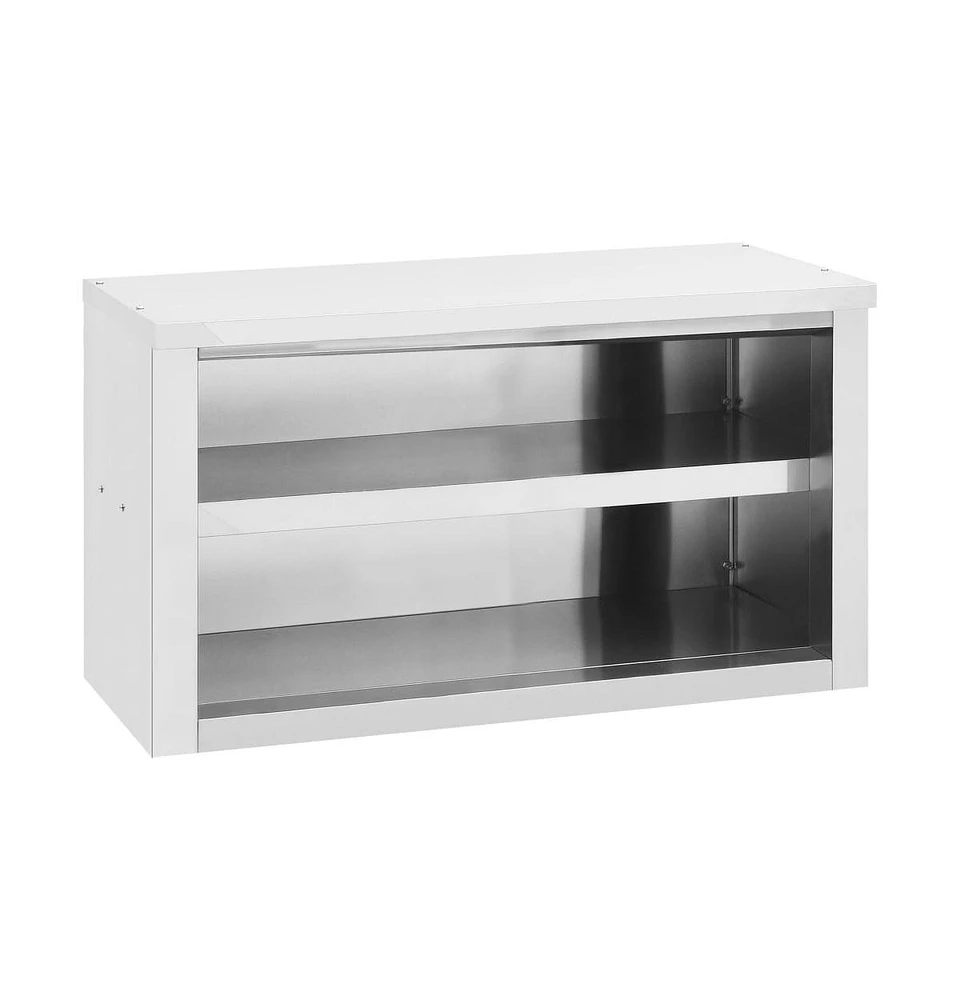 vidaXL Kitchen Wall Cabinet 35.4"x15.7"x19.7" Stainless Steel