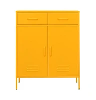 vidaXL Storage Cabinet Mustard Yellow 31.5"x13.8"x40" Steel