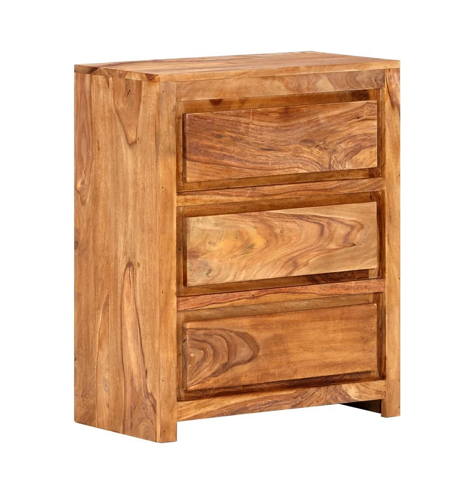 vidaXL Drawer Cabinet 23.6"x13"x29.5" Solid Wood Acacia