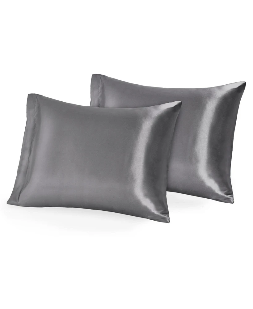 Bare Home Mulberry Silk Pillowcase Set, Zipper Closure