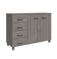 vidaXL Sideboard Hamar Light Gray 44.5"x15.7"x31.5" Solid Wood Pine