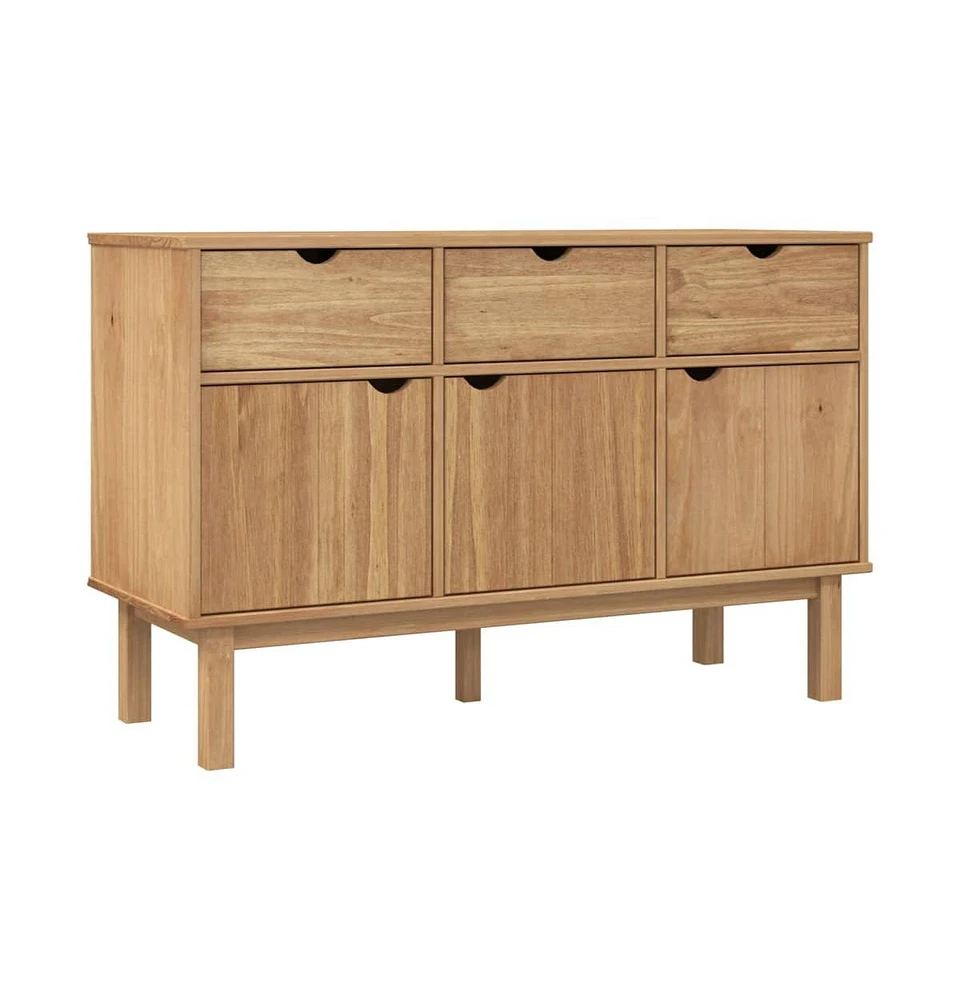 vidaXL Sideboard Otta 44.9"x16.9"x28.9" Solid Wood Pine